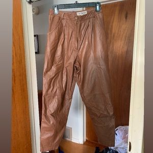 80s high waisted, Genuine Leather pants